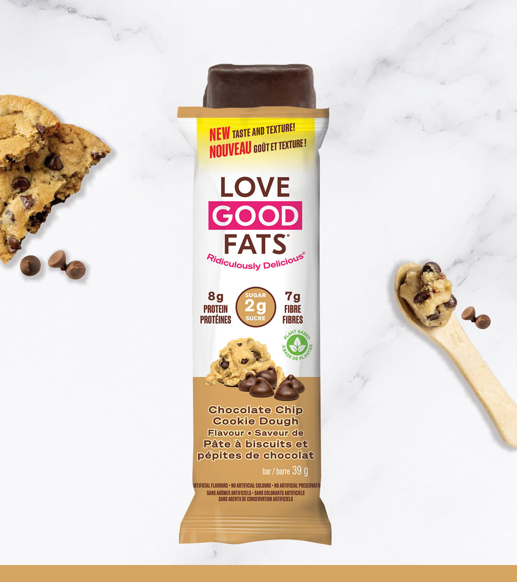 Love Good Fats Chocolate Chip Cookie Dough Keto Certified Bars