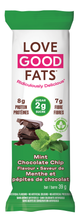 Love Good Protein Mint Chocolate Chip low sugar, keto friendly, protein bars