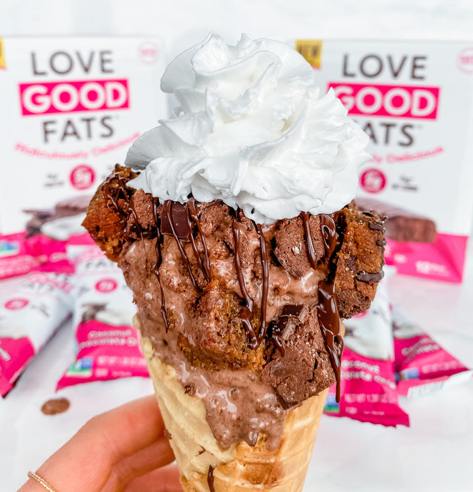 Triple Threat Chocolate Keto Coconut Brownie Ice Cream