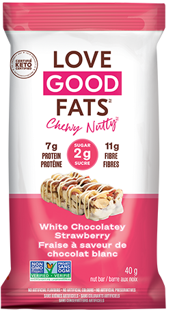 Chewy Nutty White Chocolatey Strawberry Keto Bar