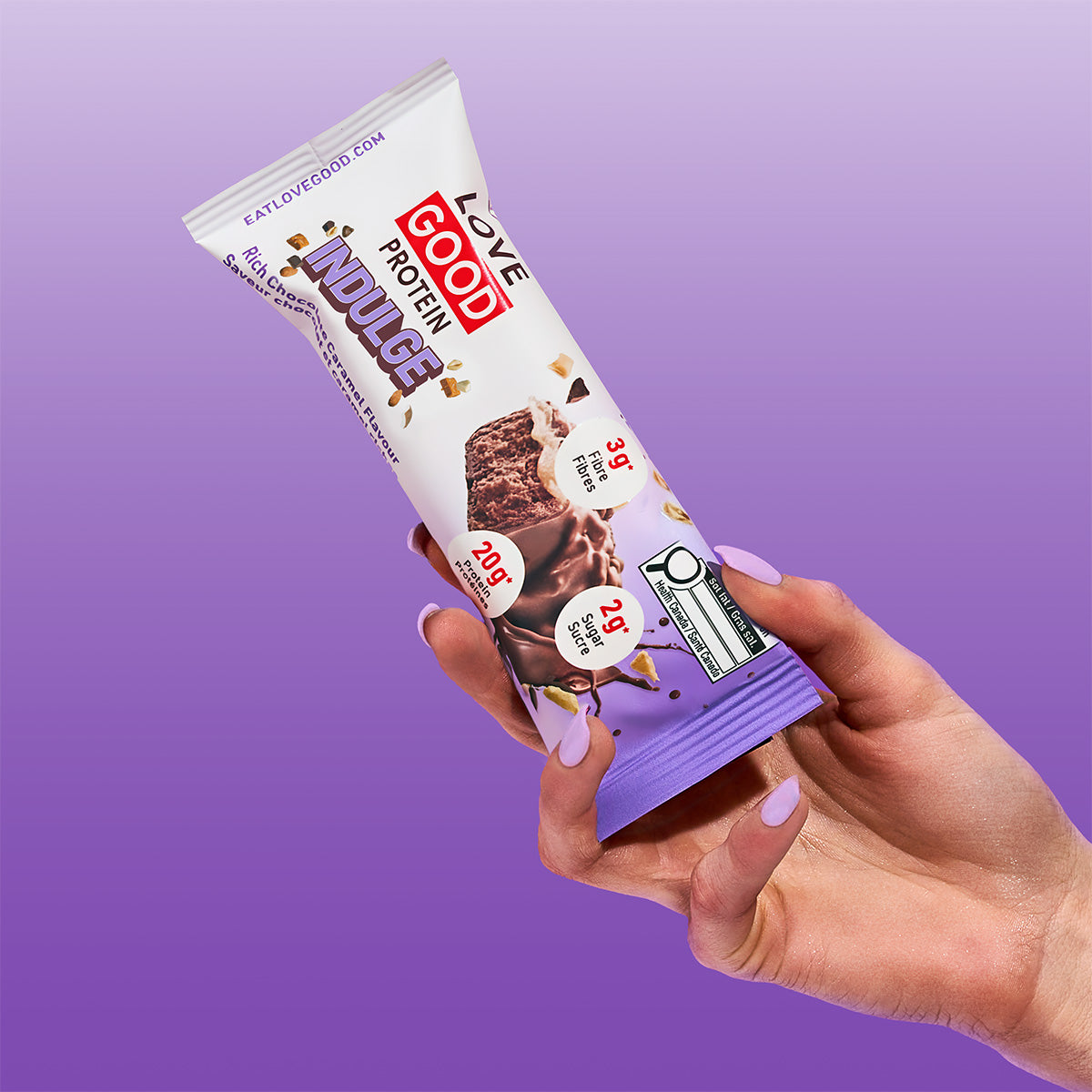 Love Good Protein Indulge Chocolate Caramel High Protein Low Sugar Keto Friendly bars