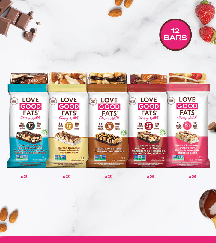 Chewy Nutty Variety Pack Low Sugar Bars Love Good Fats