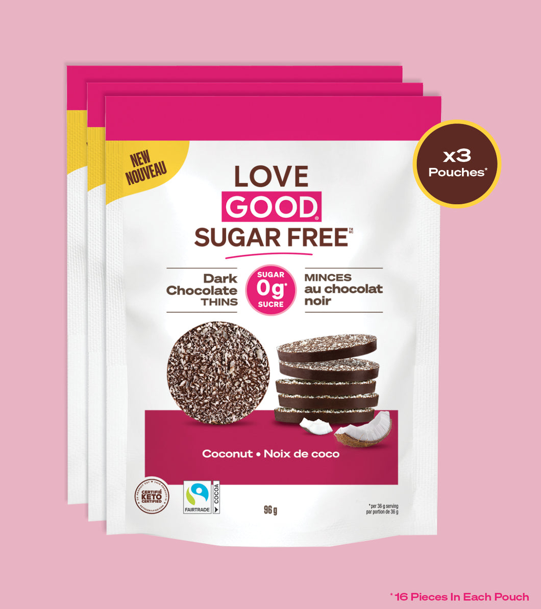Love Good Fats Dark Chocolate Thins Coconut