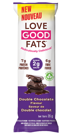 Love Good Fats Double Chocolate low sugar keto bar