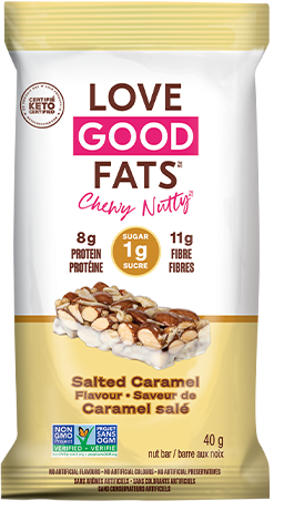 Love Good Fats Chewy Nutty Salted Caramel keto bars