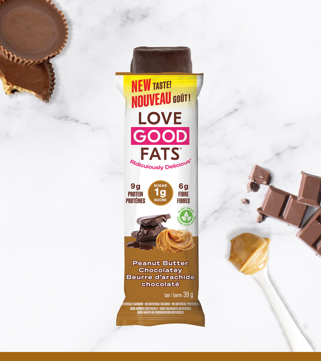 Love Good Fats Peanut Butter Chocolatey Keto Bar